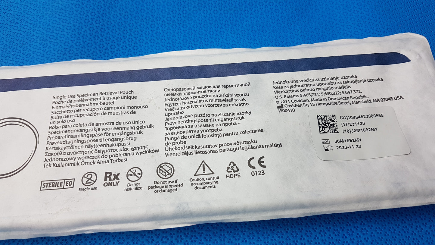 Covidien Endo Catch Gold Auto Suture 10mm Specimen Retrieval Pouch Ref 173050G