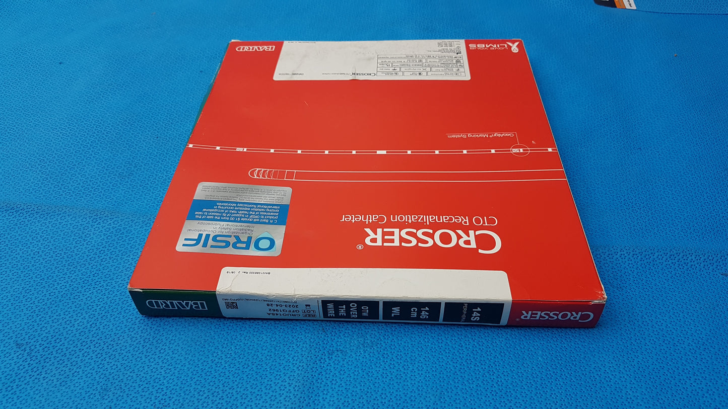 Bard 14S OTW Crosser CTO Recanalization Catheter Ref CRUO14SA