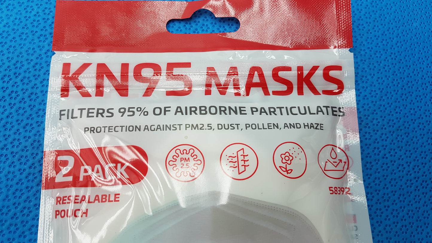 Lot of 2 Dasheng KN95 Face Masks Disposable Protective Safety Mask