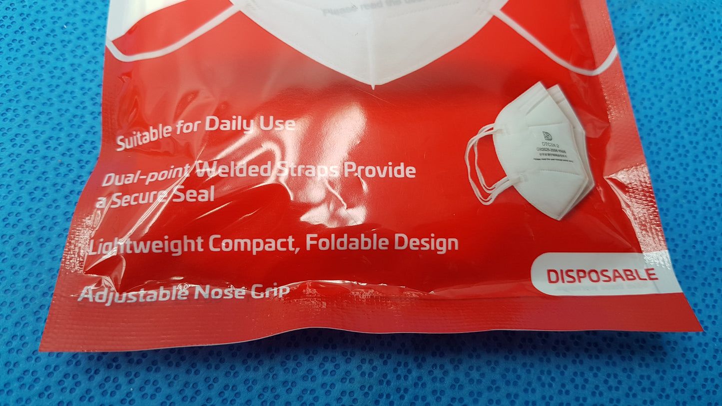 Lot of 2 Dasheng KN95 Face Masks Disposable Protective Safety Mask
