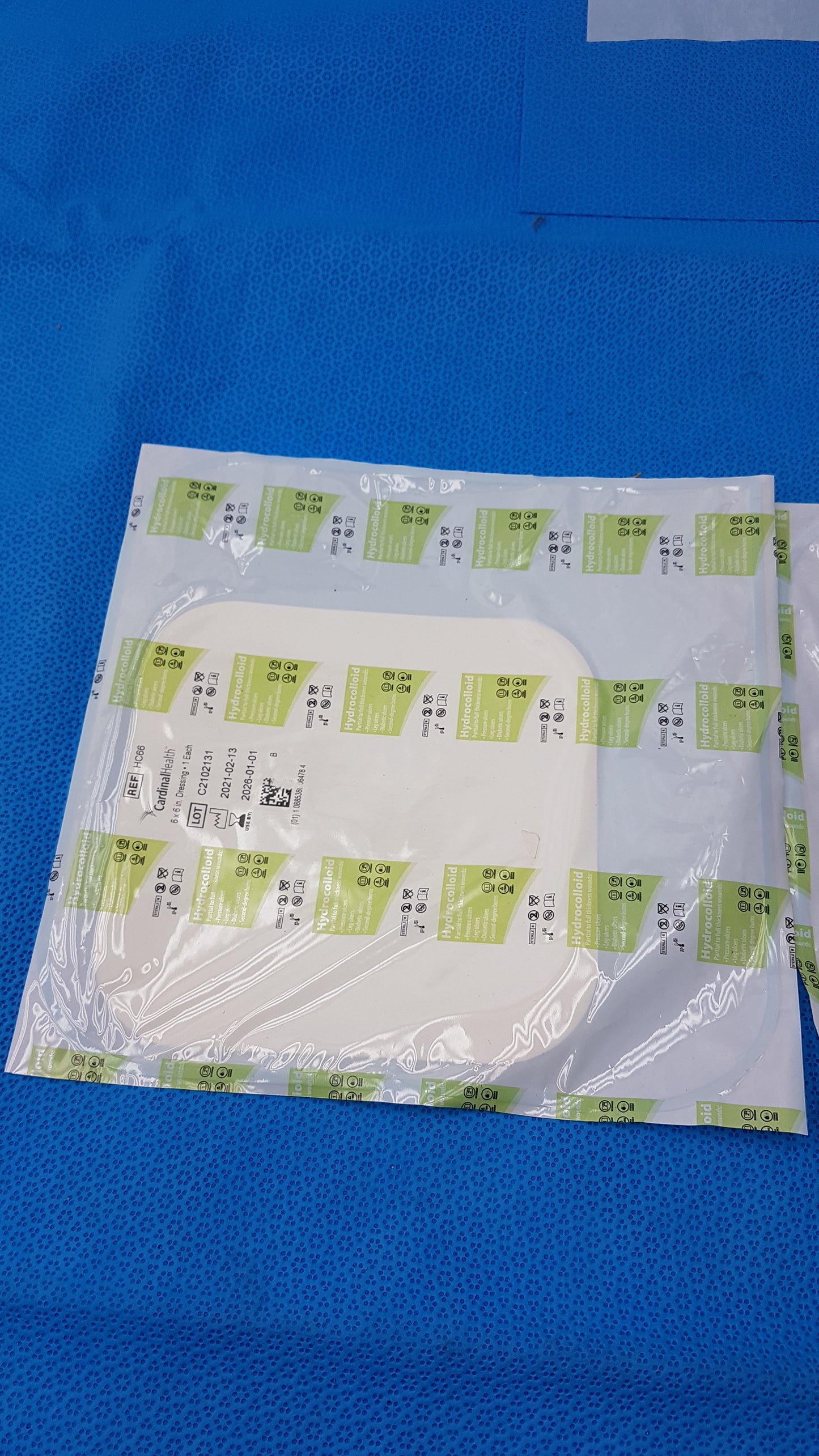 Lot of 3 Cardinal HC66 Hydrocolloid Wound Dressings 6"x6"