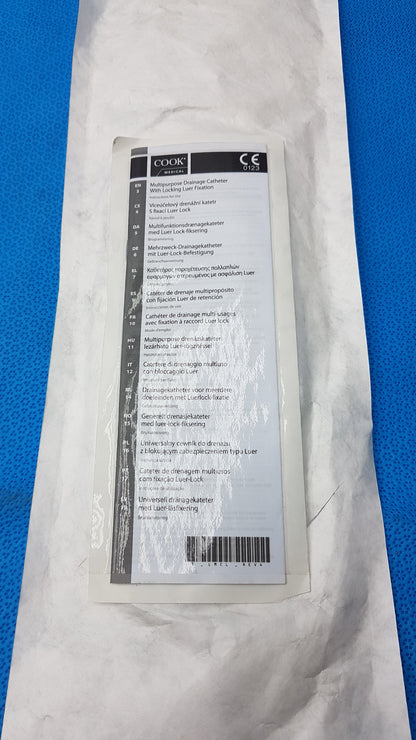 Cook Medical Multipurpose Ultrathane Drainage Catheter 18Fr 25cm Ref G07774