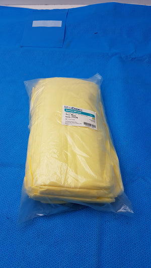 MediChoice Yellow Overhead SMS Isolation Gowns Size Large 10-Pack (Reorder 77779)