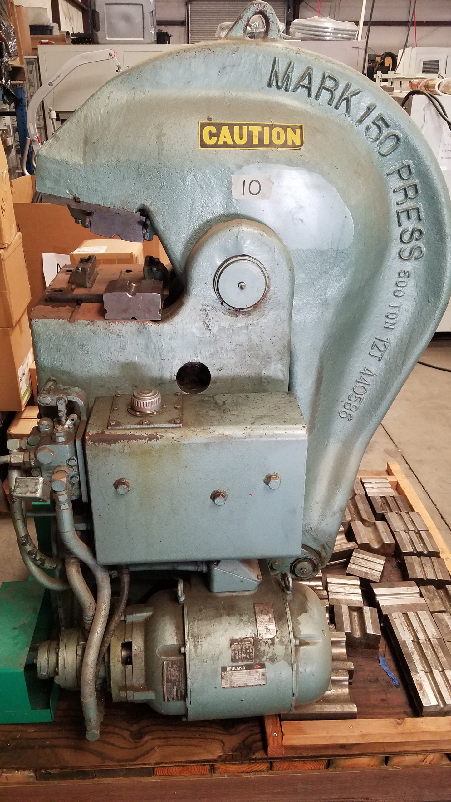ESCO Mark 150 500-Ton Hydraulic Wire Rope Swaging Press Machine Sling Rigging