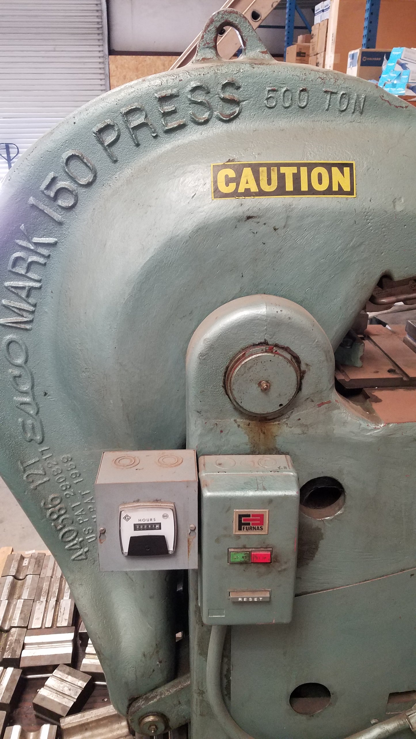 ESCO Mark 150 500-Ton Hydraulic Wire Rope Swaging Press Machine Sling Rigging