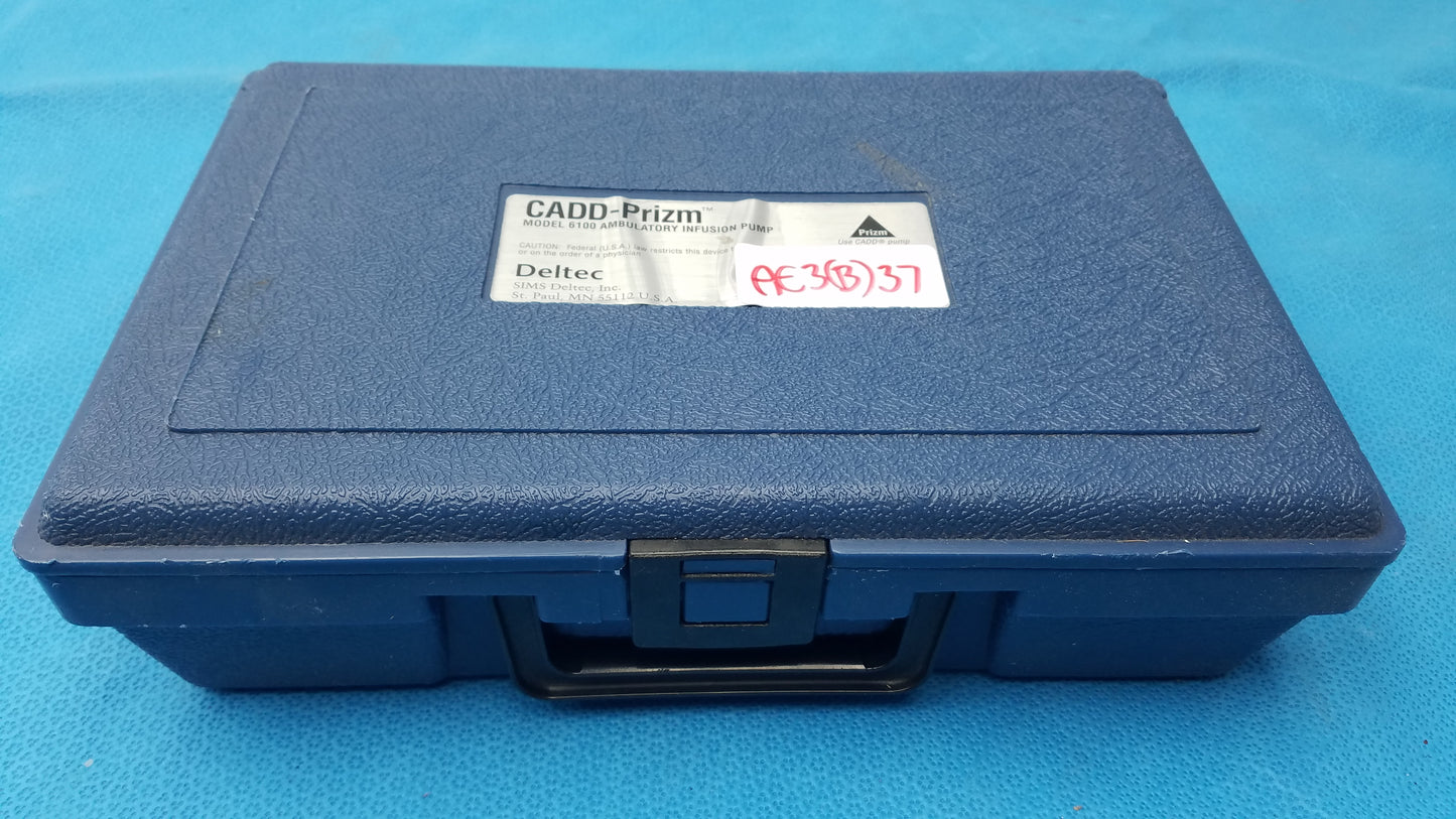 Smiths Medical 6100 Cadd Prizm Ambulatory Infusion Pump With Case Ref 21-8921-01