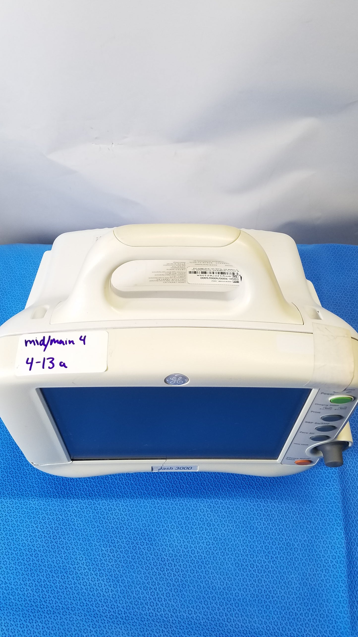 GE Medical Systems Dash 3000 Digital Patient Monitor