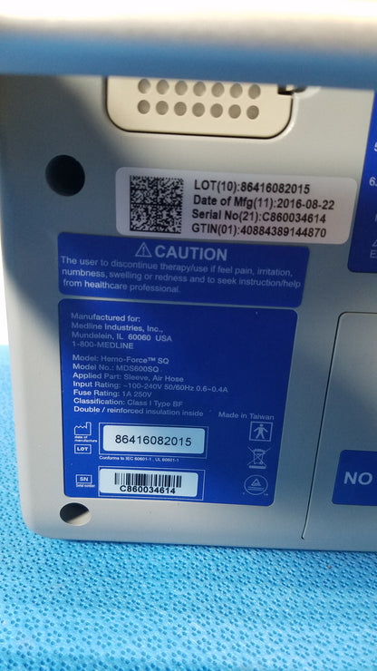 Hemo Force SQ Sequential DVT Pump Model No: MDS600SQ
