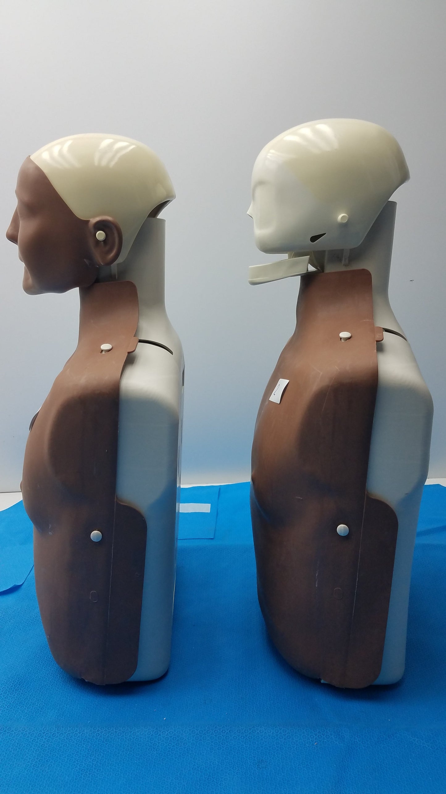 Lot of 2 Laerdal Little Anne CPR Manikins Dark Skin Torsos 1 Missing Face
