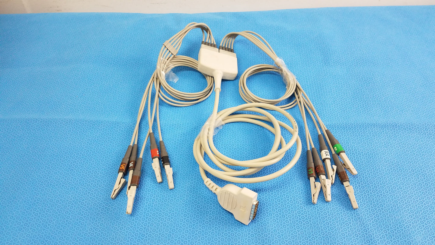 GE Medical Systems Multi-Link 10 Lead ECG Patient Cable & Leadwires
