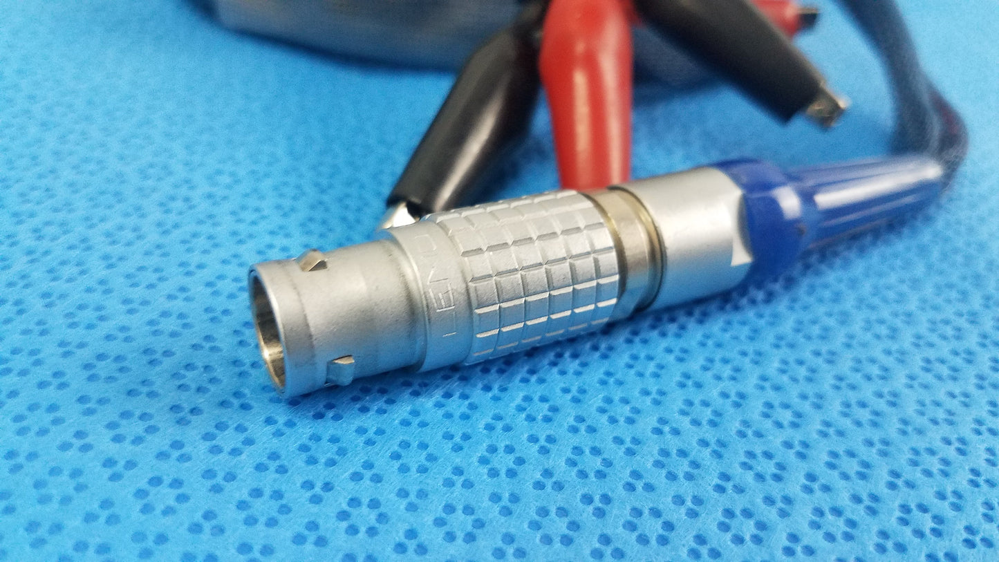 4-Wire Biomedical Patient Lead Diagnostic Interface Cable Lemo Alligator Clips