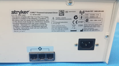 Stryker 5400-050-000 Core Powered Surgical Console Instrument Driver