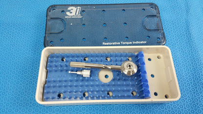 3i Restorative Torque Indicator Dental Kit Wrench With Driver Tip & Sterilization Case