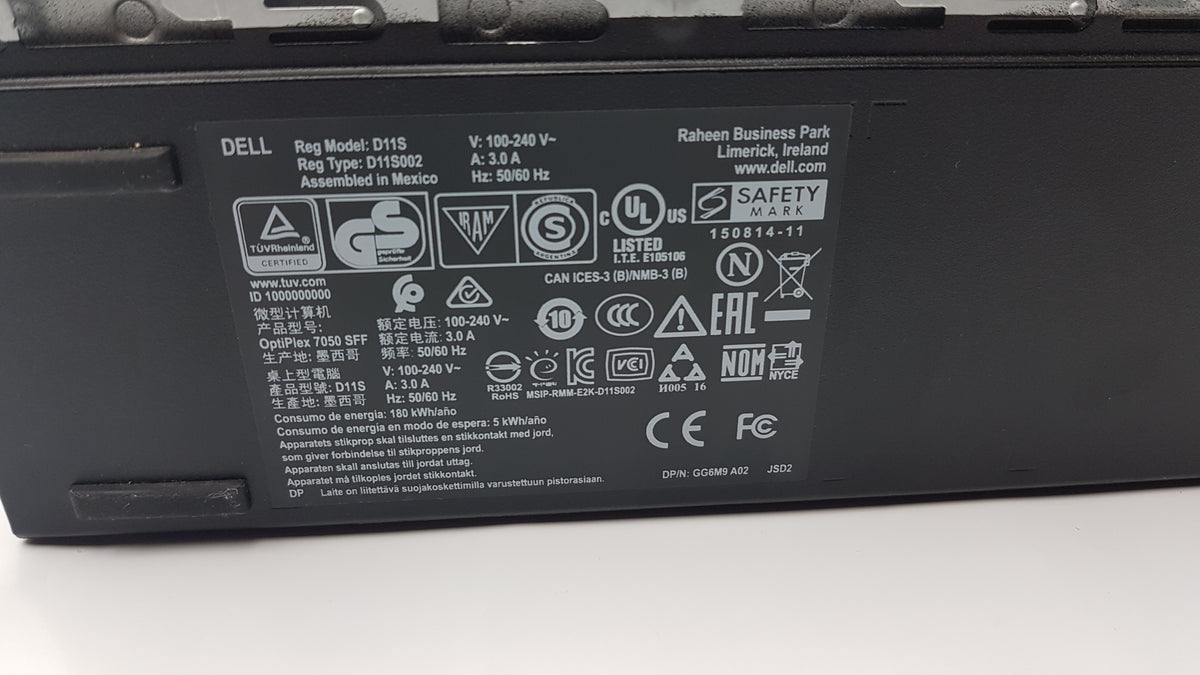 Dell D11S Optiplex 7050 SFF Desktop Computer PC D11S002