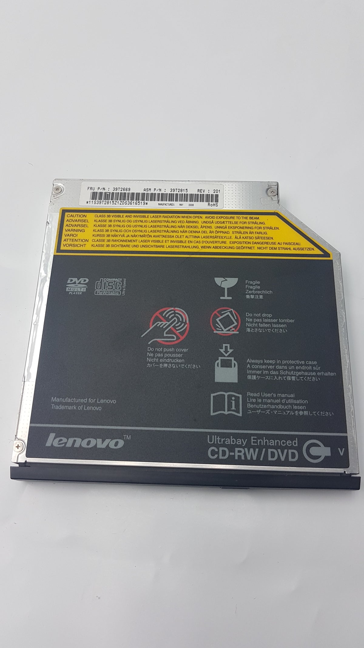 Lenovo GCC-T10N Ultrabay Enhanced CD-RW/DVD Drive P/N 39T2669