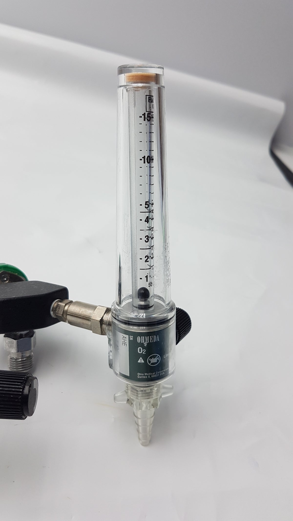 Ohmeda Medical O2 Dual Flowmeter Manifold Oxygen 0-15 L/Min Assembly