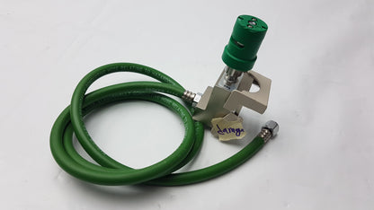 Hill-Rom Medical Oxygen Outlet Block Assembly With Parker 5159 Electrically Conductive Green Hose