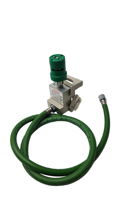 Hill-Rom Medical Oxygen Outlet Block Assembly With Parker 5159 Electrically Conductive Green Hose