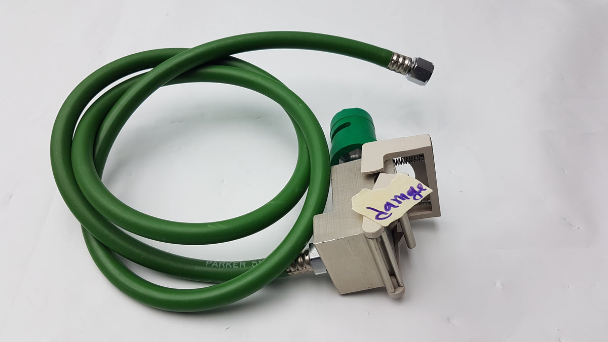 Hill-Rom Medical Oxygen Outlet Block Assembly With Parker 5159 Electrically Conductive Green Hose