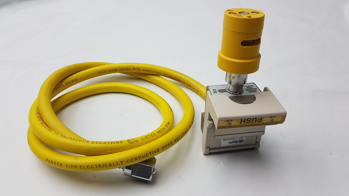 Hill-Rom Oxygen Block Assembly With Parker 5159 Conductive Yellow Hose