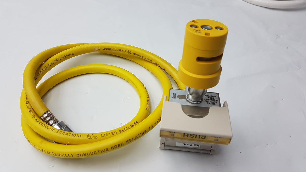 Hill-Rom Oxygen Block Assembly With Parker 5159 Conductive Yellow Hose