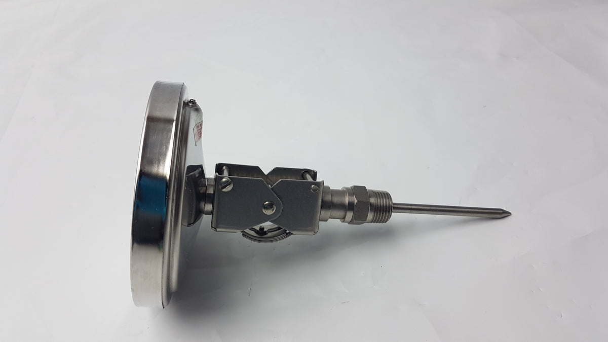 Tel-Tru Stainless Steel Analog Bimetal Thermometer 30-120°F