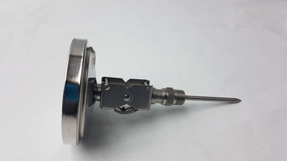 Tel-Tru Stainless Steel Analog Bimetal Thermometer 30-120°F