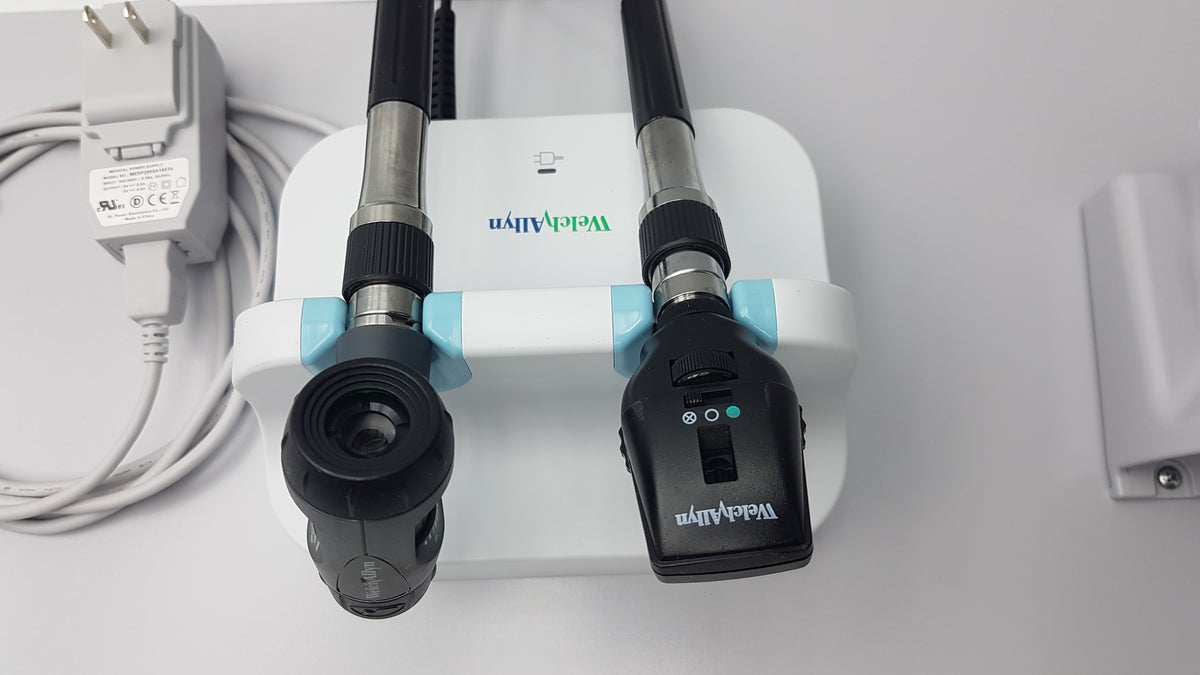 Welch Allyn Wall Transformer Otoscope Ophthalmoscope Diagnostic Set With Base