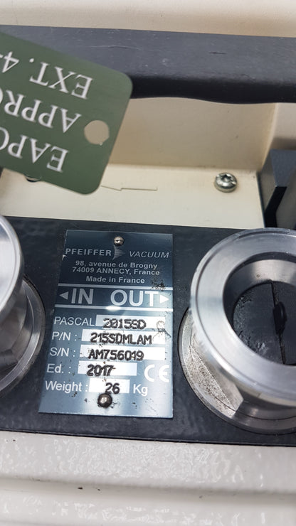 Pfeiffer Vacuum Adixen Pascal 2015SD Two Stage Rotary Vane Vacuum Pump P/N 215SDMLAM