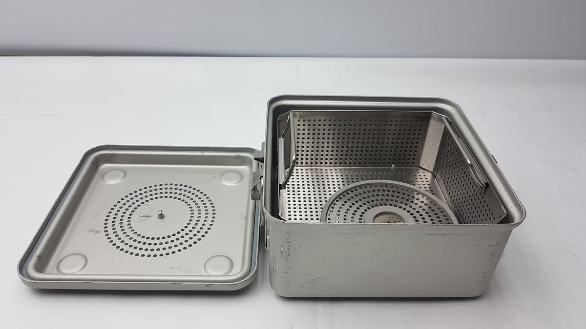 Surgical Sterilization Container Case With Basket & Retractor Post Coupler