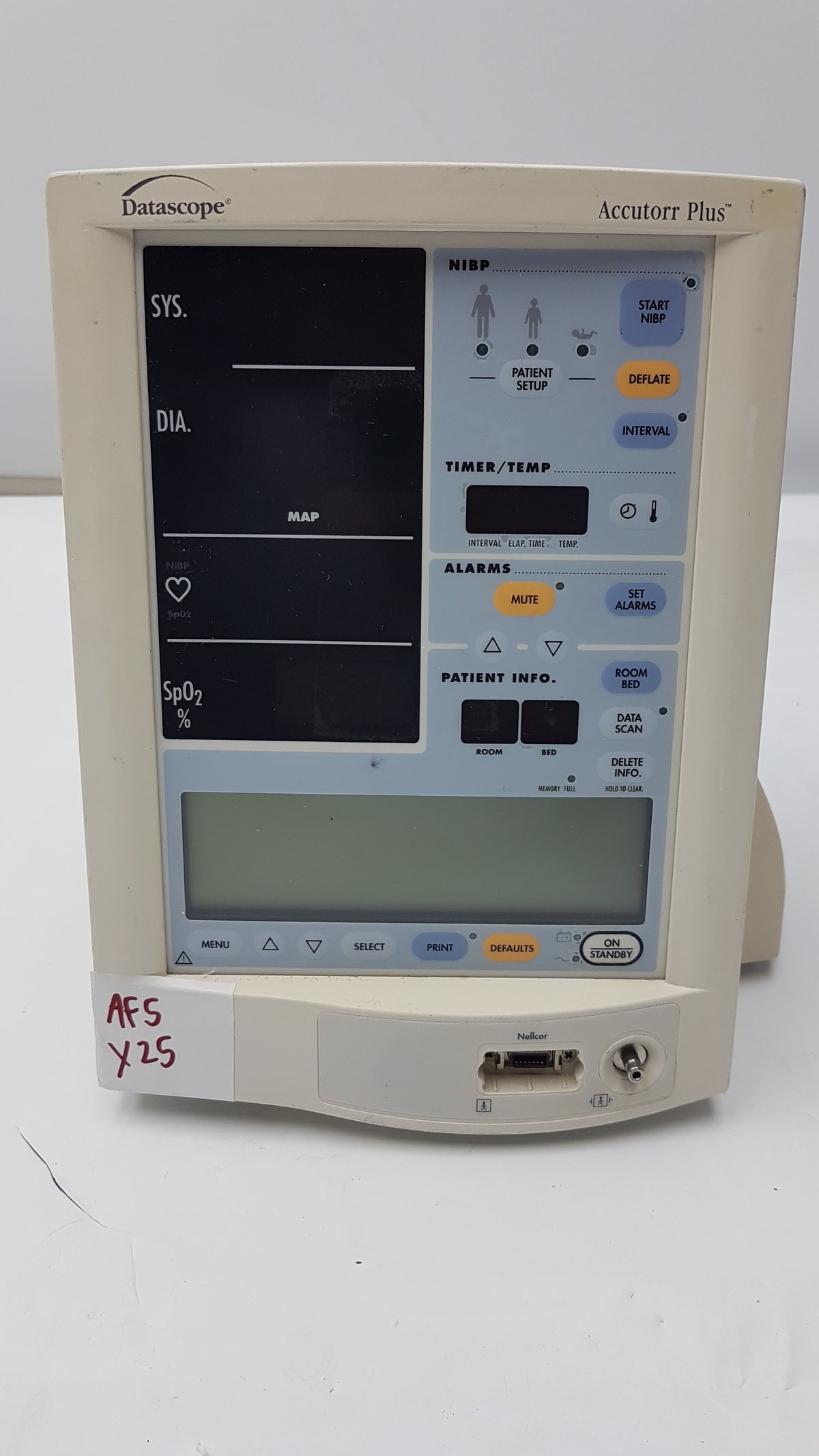 Datascope Accutorr Plus Portable Vital Signs Monitor P/N 0998-00-0444-61