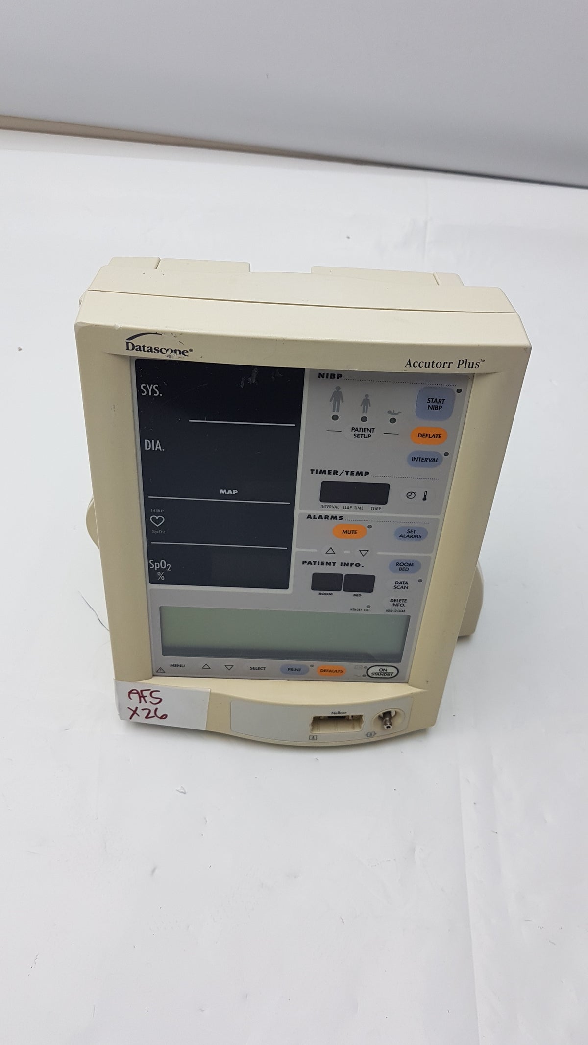 Datascope Accutorr Plus Portable Vital Signs Monitor P/N 0997-00-0427