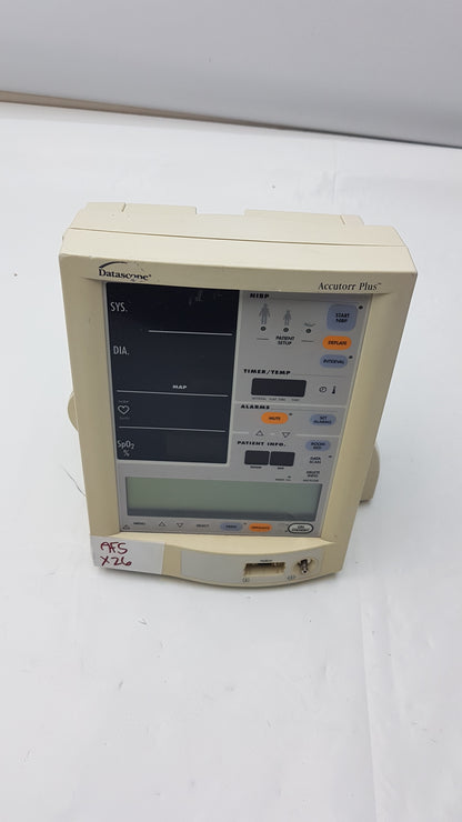 Datascope Accutorr Plus Portable Vital Signs Monitor P/N 0997-00-0427