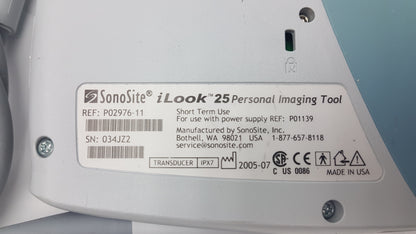 Sonosite Ilook 25 Portable Imaging Diagnostic Cardiac Doppler Ultrasound Scanner Ref P02976-11