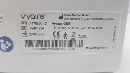 Vyaire Medical Vyntus One Pulmonary Function Testing System Ref V-178600-13