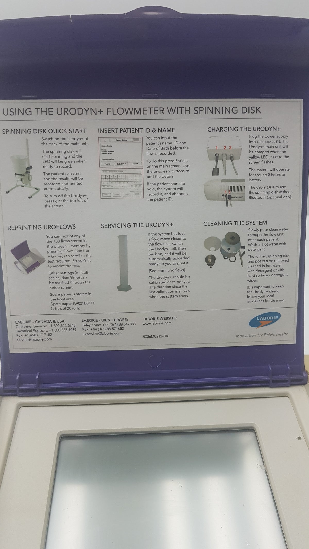 Laborie Medical Urodyn+ Portable Urinary Flow Measuring Device Ref UD2A1002-US