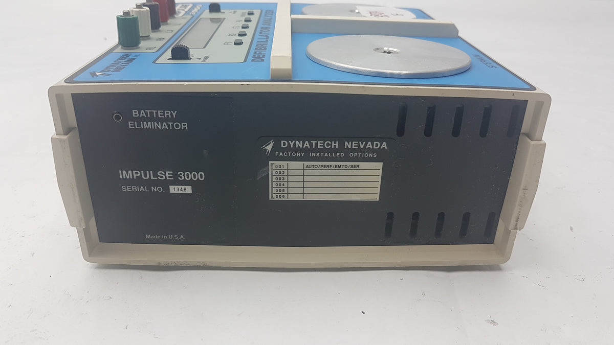 Dynatech Nevada Impulse 3000 Defibrillator Analyzer S/N 1346 - For Parts