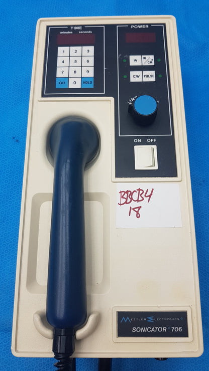Mettler Electronics Sonicator 706 Ultrasound Therapy System Model - ME 706
