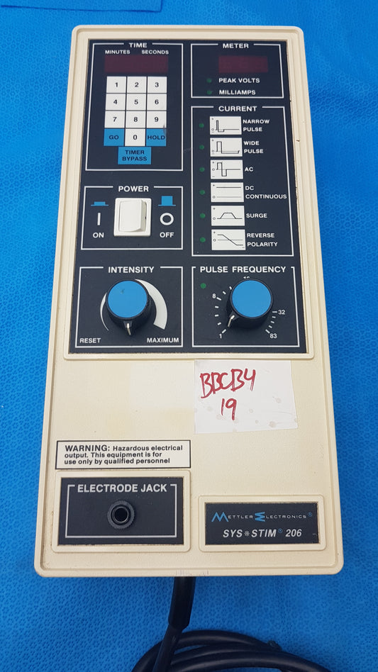 Mettler Electronics SysStim 206 Electrical Neuromuscular Stimulator