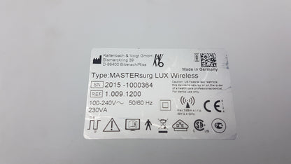 Kavo MasterSurg Lux Wireless Dental Surgical Unit Ref 1.009.1200