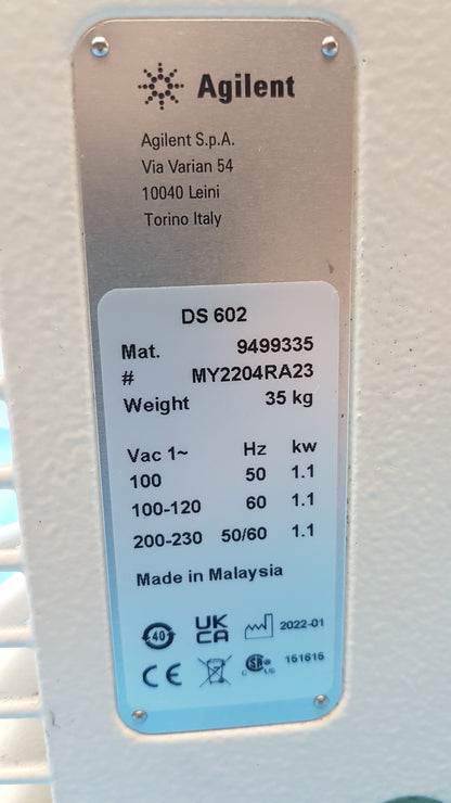 Agilent DS602 Dual Stage Rotary Vane Pump P/N 9499335