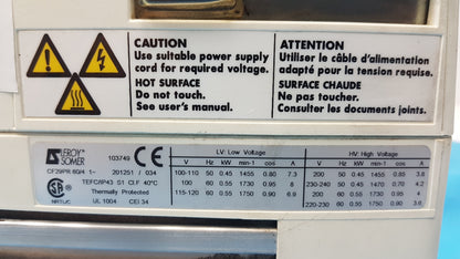 Alcatel Pascal 2005 SD Dual Stage Rotary Vane Vacuum Pump 115/220 Vac