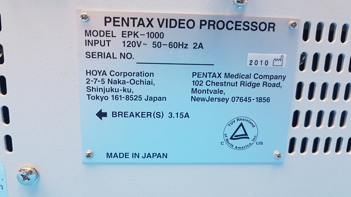 Pentax EPK-1000 Endoscope Video Processor 120V 50-60Hz