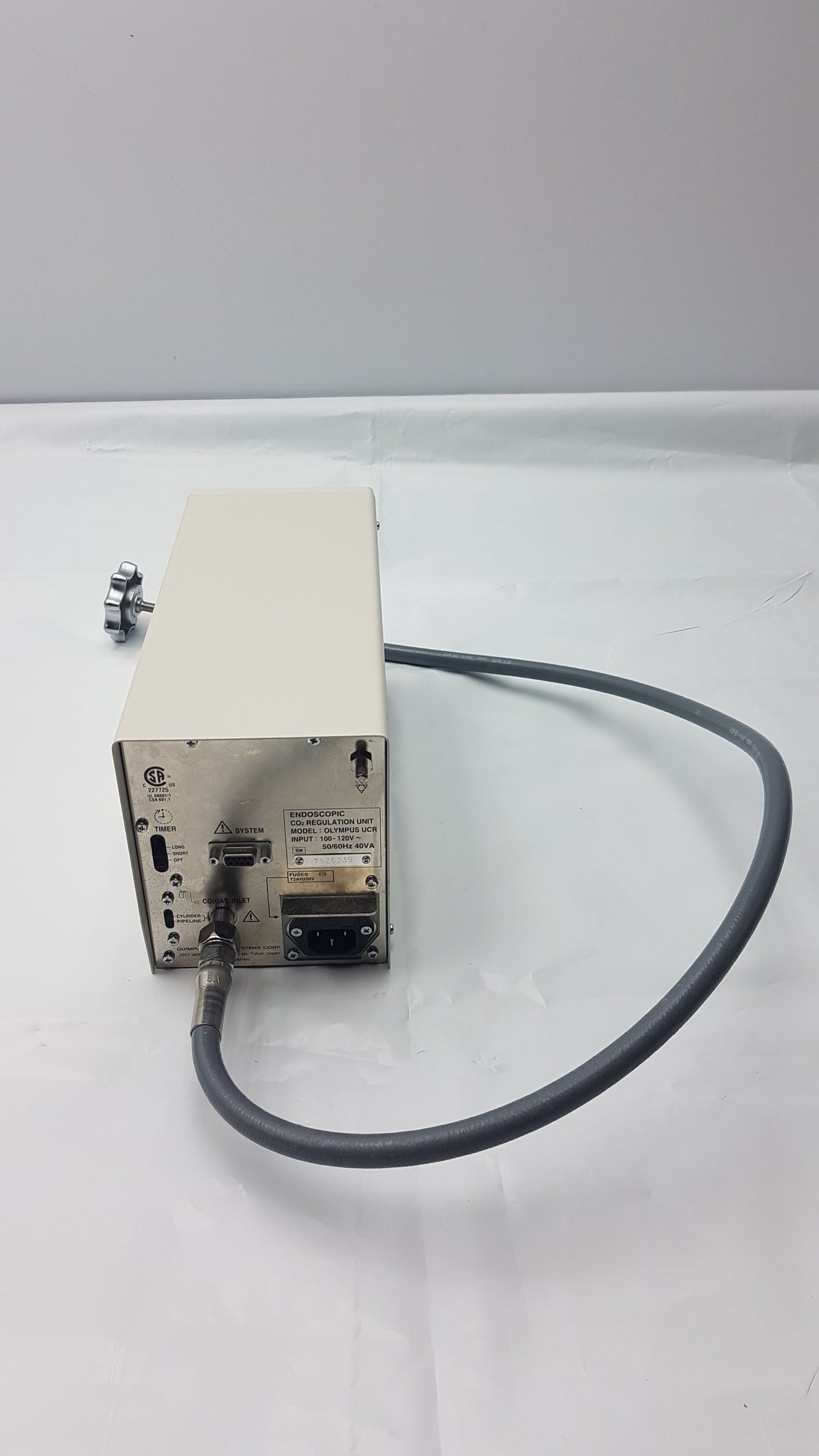 Olympus UCR Endoscopic CO2 Regulation Unit With MAJ-1080 CO2 Hose PIN and Yoke