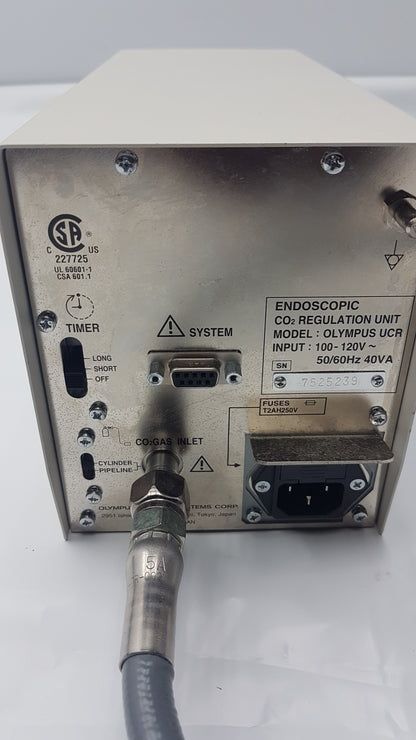 Olympus UCR Endoscopic CO2 Regulation Unit With MAJ-1080 CO2 Hose PIN and Yoke