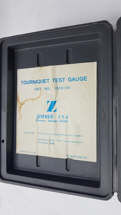 Zimmer 1550-20 Surgical Orthopedic Tourniquet Test Gauge