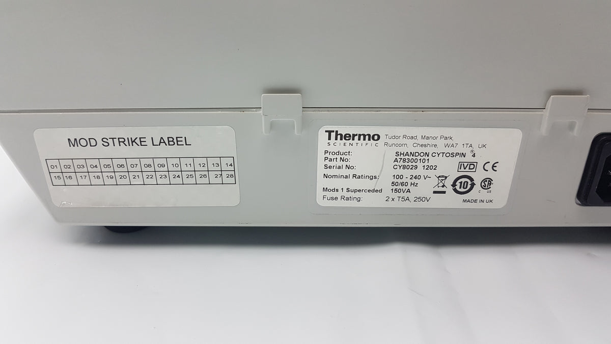 Thermo Scientific Shandon Cytospin 4 Benchtop Laboratory Cytocentrifuge P/N A78300101