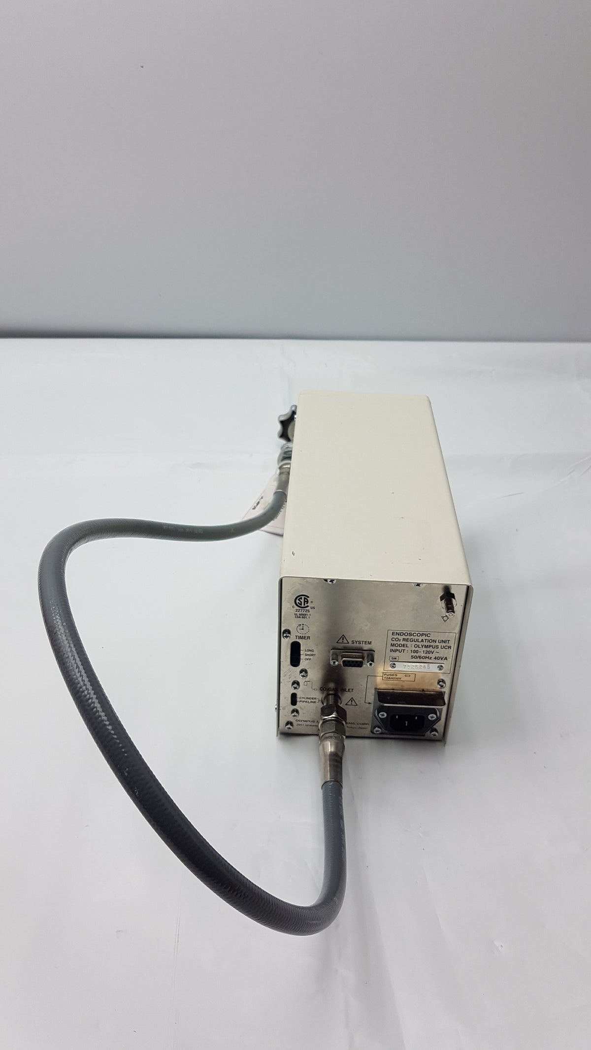 Olympus UCR Endoscopic CO2 Regulation Unit With CO2 Hose PIN and Yoke