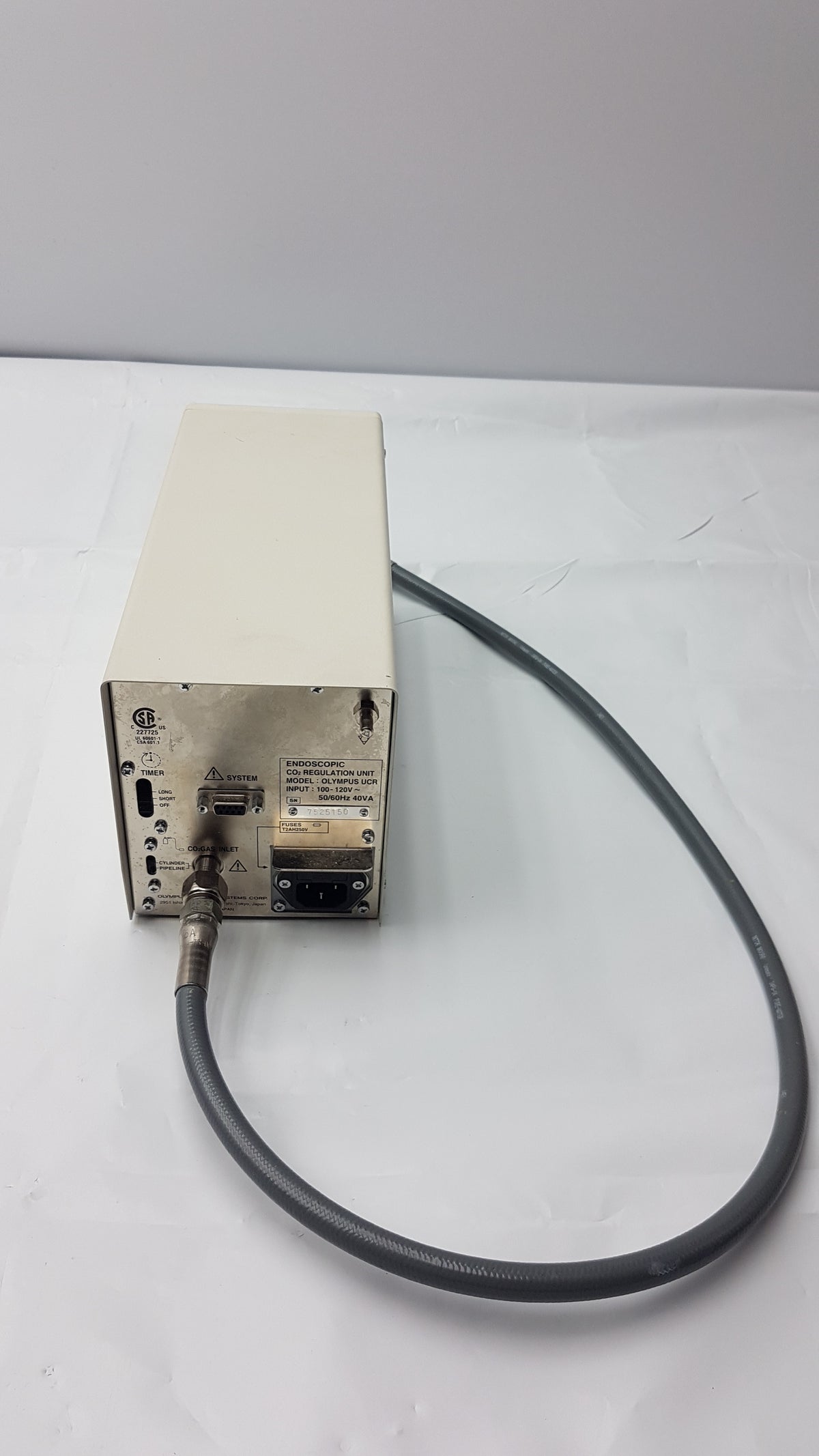 Olympus UCR Endoscopic CO2 Regulation Unit With MAJ-1080 CO2 Hose PIN and Yoke