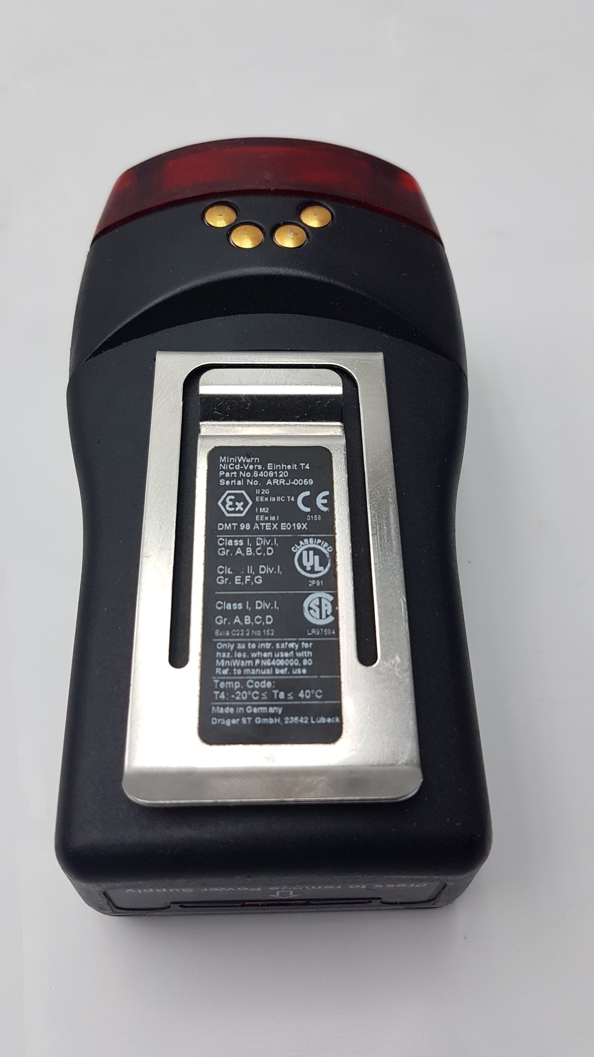 Drager Mini Warm Personal Multi Gas Monitor Detector P/N 6408120